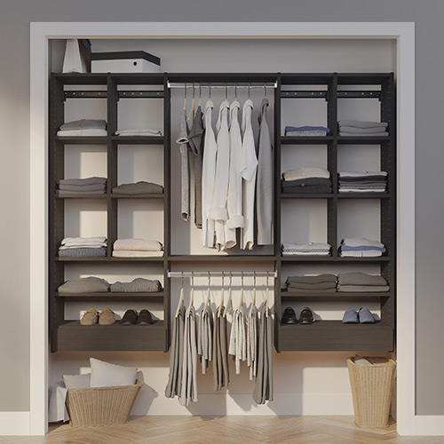 Clothes cabinet with online shelves